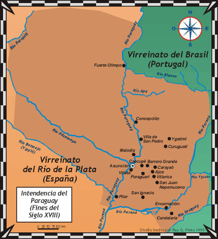 Intendencia del Paraguay Fines Siglo XVIII